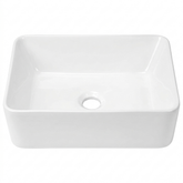 FIVET White Ceramic Rectangular Basin – 400x300mm Countertop Vessel Sink