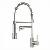 FIVET Pull-Out Kitchen Mixer Tap – Brushed Nickle Dual Function Sink Faucet