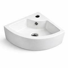 FIVET Corner Wall Mounted Basin – 320mm Triangle Cloakroom Sink Compact Design