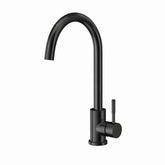 FIVET 1 Hole Kitchen Mixer Tap – Matte Black High Arc Swivel Basin Faucet
