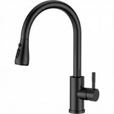 FIVET Matte Black Pull-Out Kitchen Mixer Tap – 360° Swivel Faucet