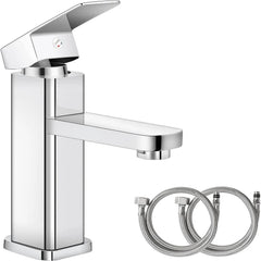 FIVET Bathroom Basin Tap with Pop-Up Waste – Chrome Single Lever Sink Faucet