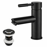 FIVET Bathroom Basin Mixer Tap – Matte Black Sink Faucet Single Lever with Waste