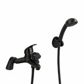 FIVET Deck Mounted Bath Mixer Tap – Matte Black Bath Filler with Handheld Shower Spray
