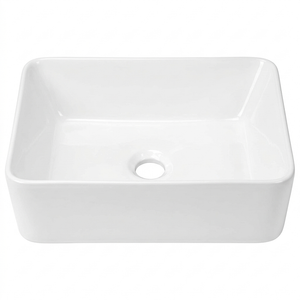 FIVET White Ceramic Rectangular Basin – 400x300mm Countertop Vessel Sink