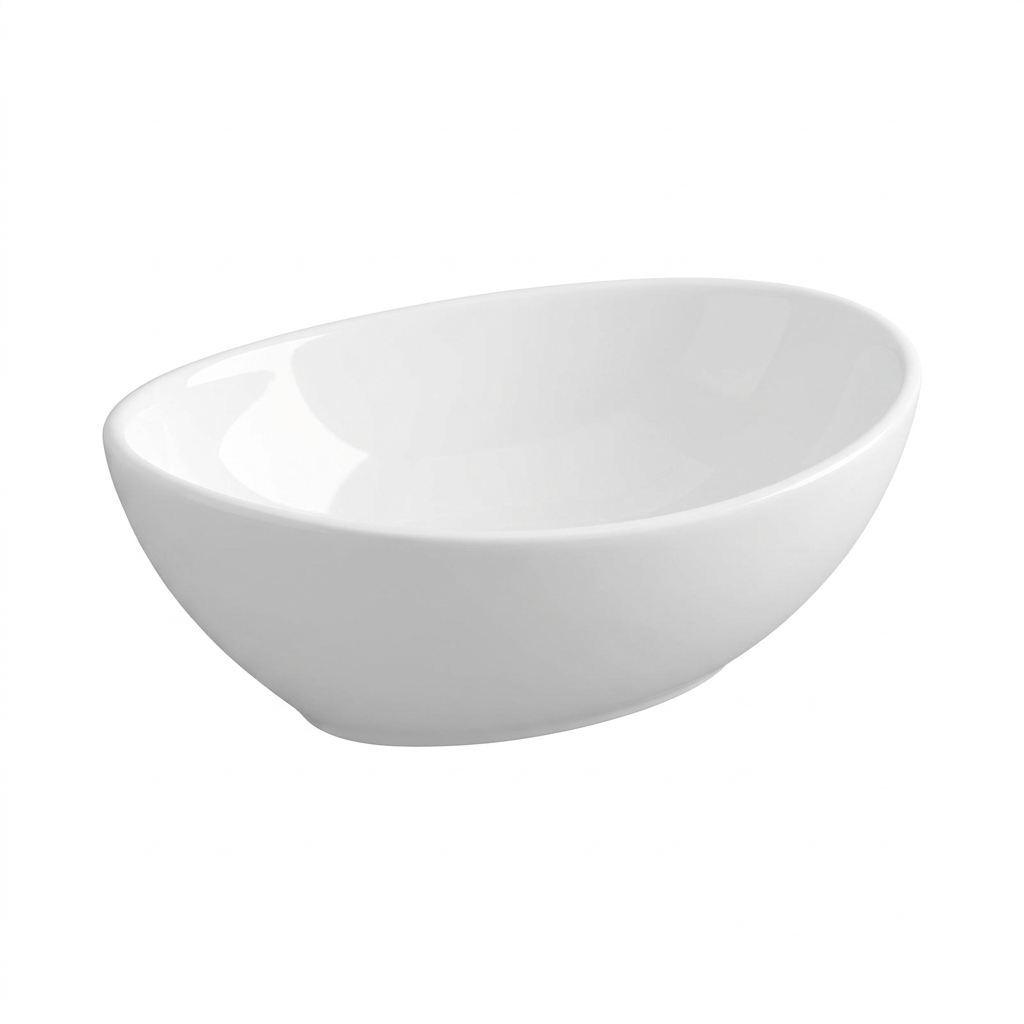 FIVET Ceramic Countertop Basin – White Vessel Sink 410x335mm Bathroom Vanity