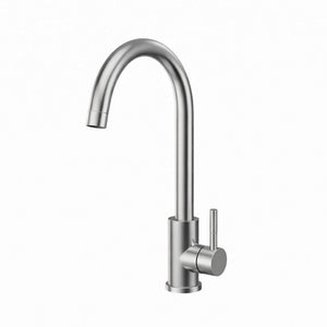 FIVET 1 Hole Kitchen Mixer Tap – Stainless Steel High Arc Swivel Basin Faucet