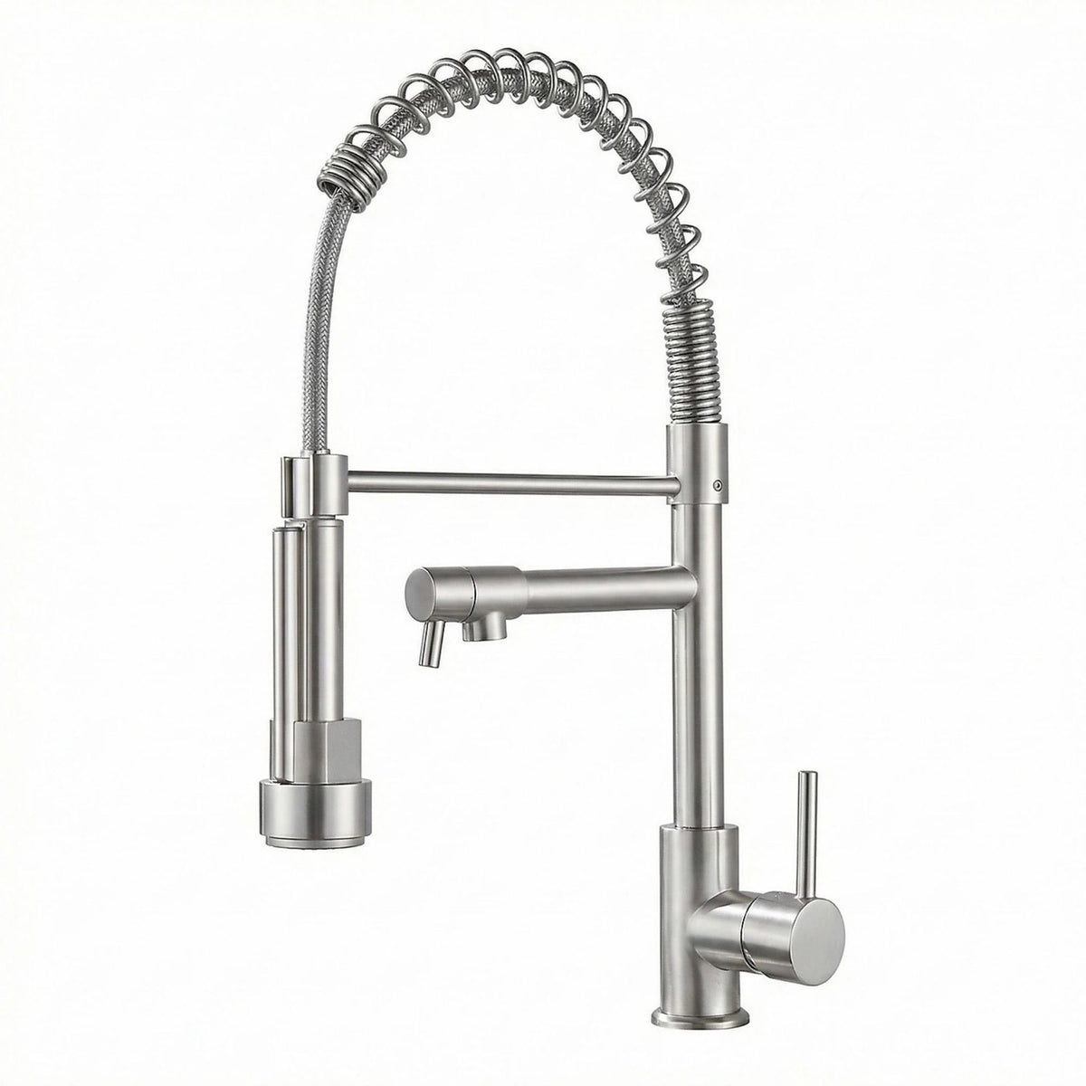 FIVET Pull-Out Kitchen Mixer Tap – Brushed Nickle Dual Function Sink Faucet