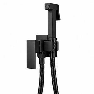 FIVET Matte Black Bidet Shower Set with Mixer – Handheld Toilet Sprayer