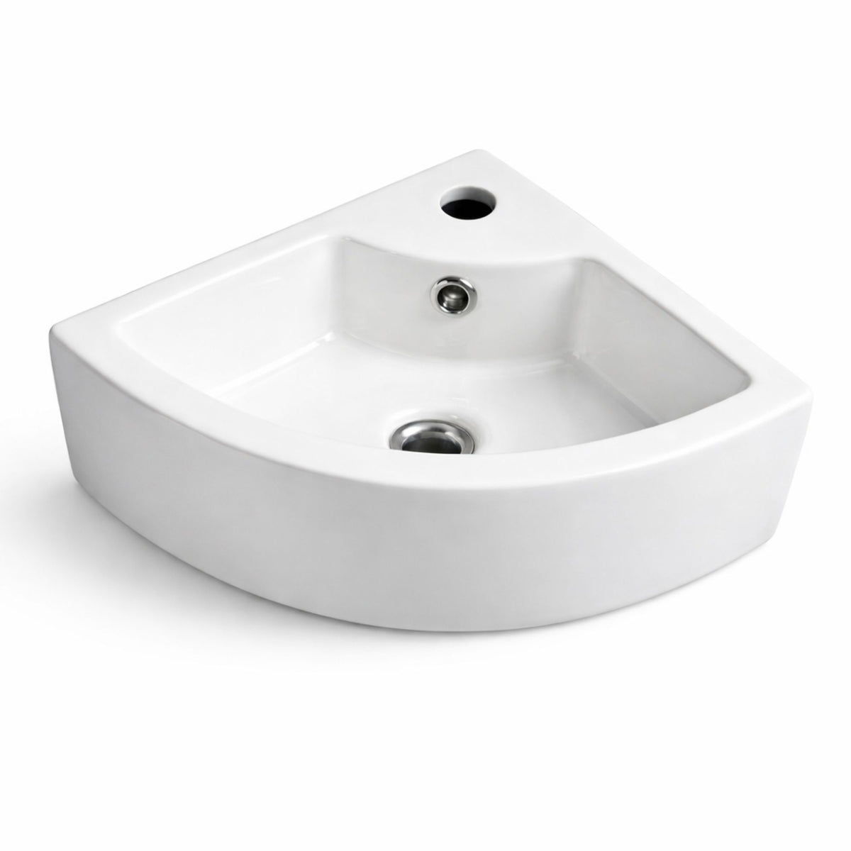 FIVET Corner Wall Mounted Basin – 320mm Triangle Cloakroom Sink Compact Design