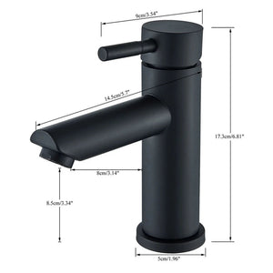 FIVET Bathroom Basin Mixer Tap – Matte Black Sink Faucet Single Lever with Waste