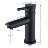 FIVET Bathroom Basin Mixer Tap – Matte Black Sink Faucet Single Lever with Waste
