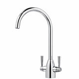 FIVET Chrome Kitchen Mixer Tap – 360 Swivel Dual Lever Basin Faucet