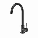 FIVET 1 Hole Kitchen Mixer Tap – Matte Black High Arc Swivel Basin Faucet
