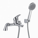 FIVET Chrome Bath Filler Set – Single Lever Deck Mounted Tap & Handheld Shower