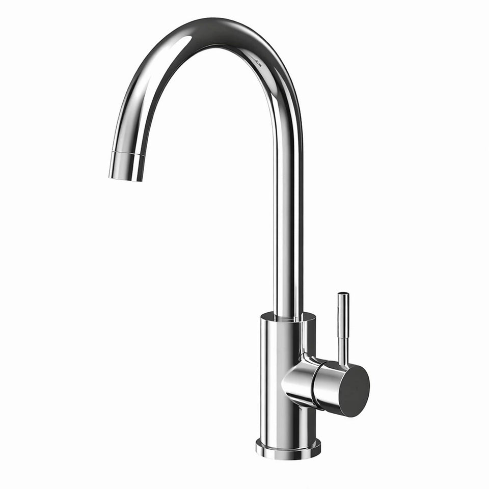 FIVET 1 Hole Kitchen Mixer Tap – Chrome High Arc Swivel Basin Faucet