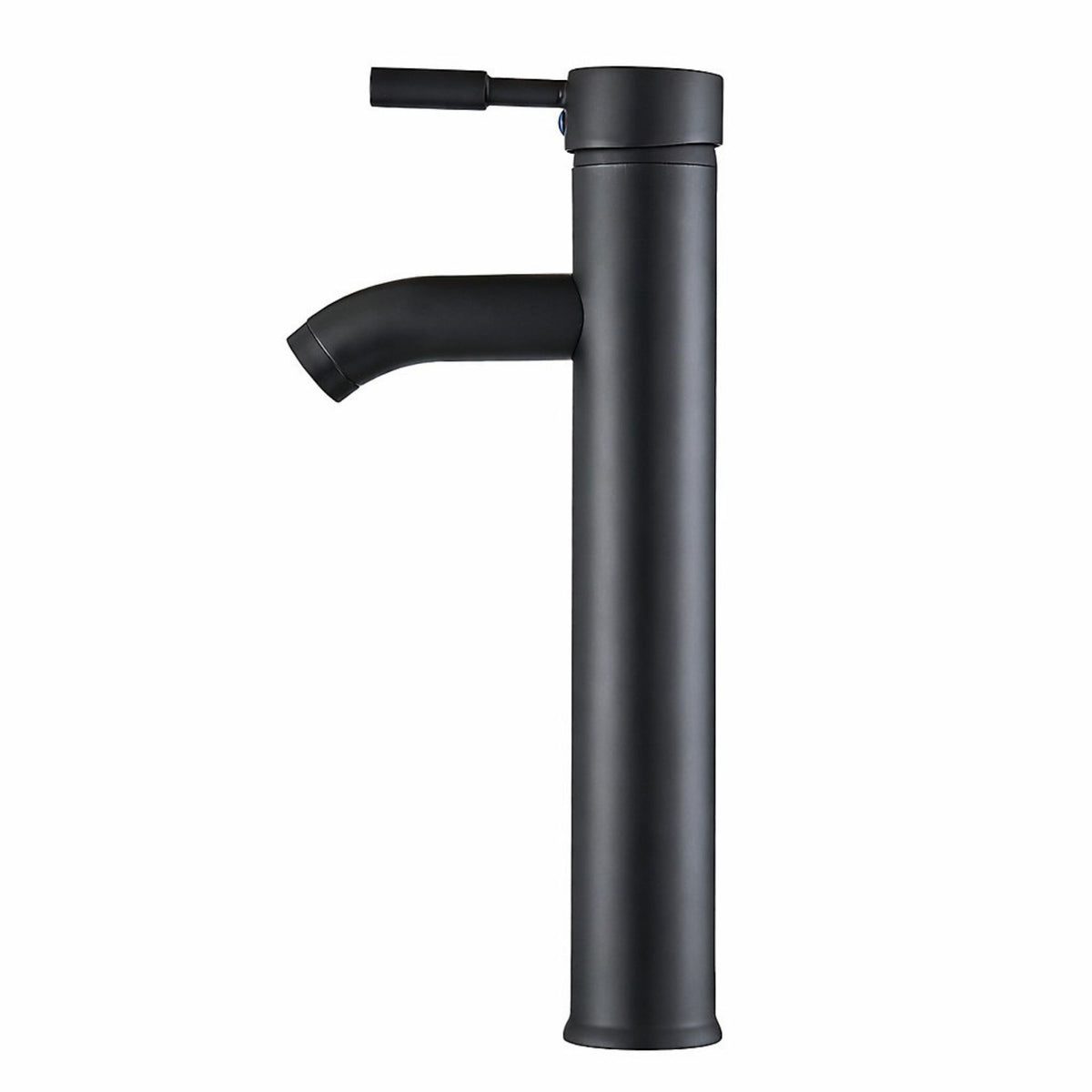 FIVET High Rise Waterfall Basin Mixer Tap – Matte Black 30cm Tall Round Faucet