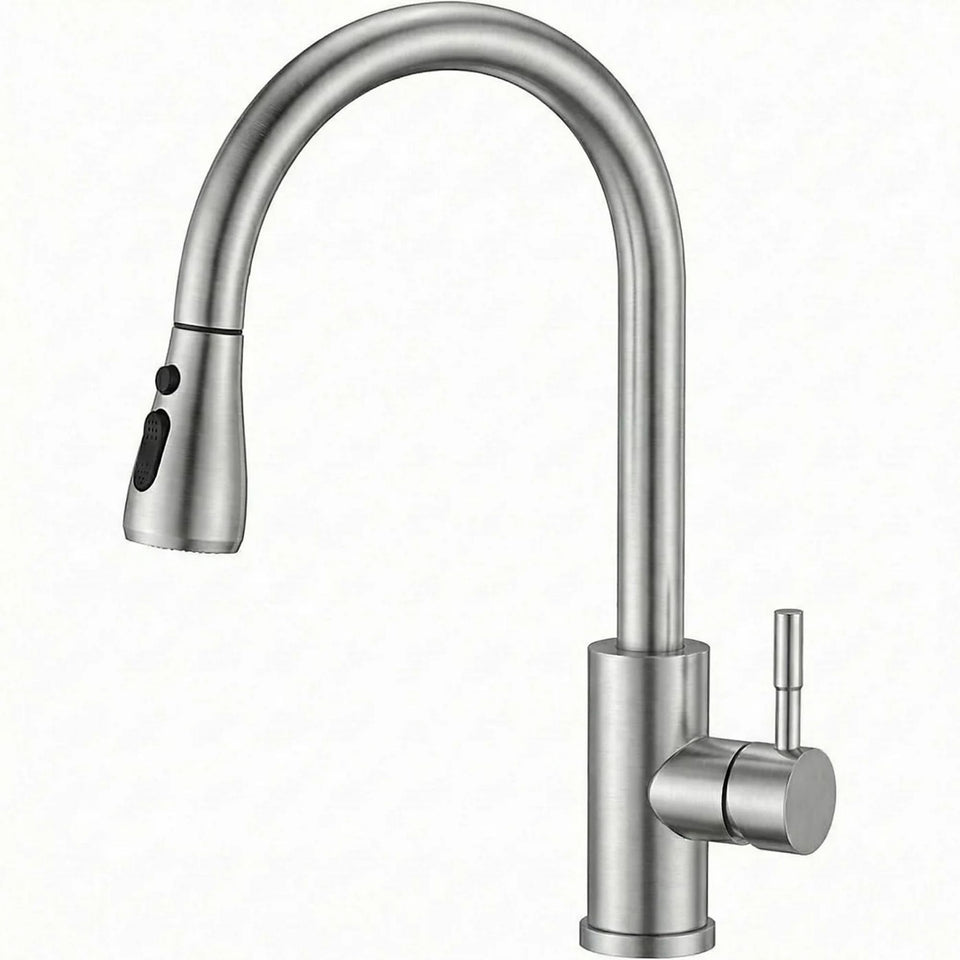 FIVET Chrome Pull-Out Kitchen Mixer Tap – 360° Swivel Faucet