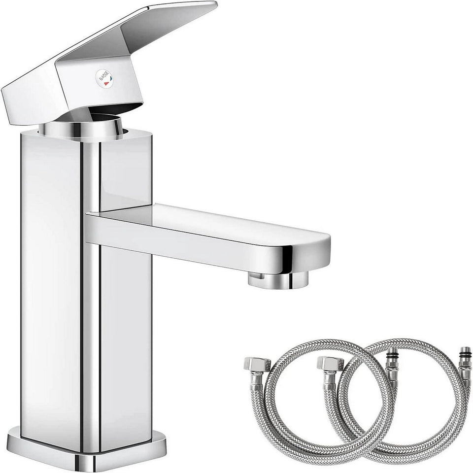 FIVET Bathroom Basin Tap with Pop-Up Waste – Chrome Single Lever Sink Faucet