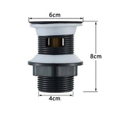 FIVET Basin Mixer Tap Matte Black – Single Lever Bathroom Sink Faucet & Pop-Up Waste