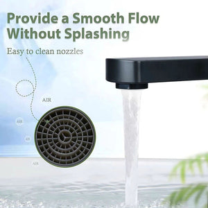 FIVET Matte Black Tall Basin Mixer Tap – 30cm High Rise Sink Faucet