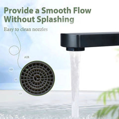 FIVET Matte Black Tall Basin Mixer Tap – 30cm High Rise Sink Faucet