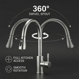 FIVET Chrome Pull-Out Kitchen Mixer Tap – 360° Swivel Faucet