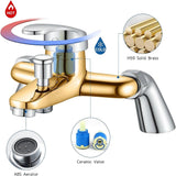 FIVET Chrome Bath Filler Set – Single Lever Deck Mounted Tap & Handheld Shower