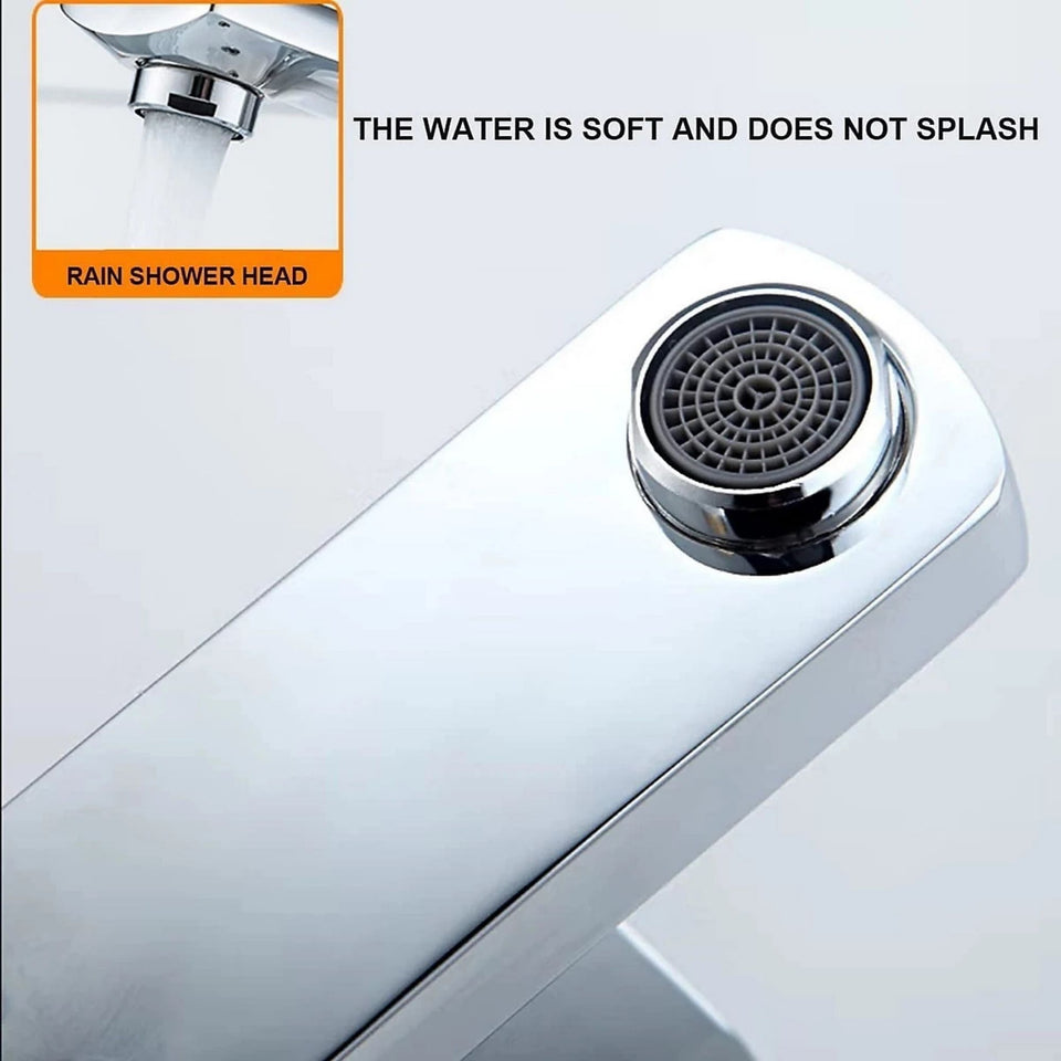 FIVET Bathroom Basin Tap with Pop-Up Waste – Chrome Single Lever Sink Faucet