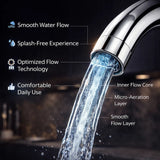 FIVET Chrome Kitchen Mixer Tap with 360° Swivel Spout – Twin Lever Sink Faucet