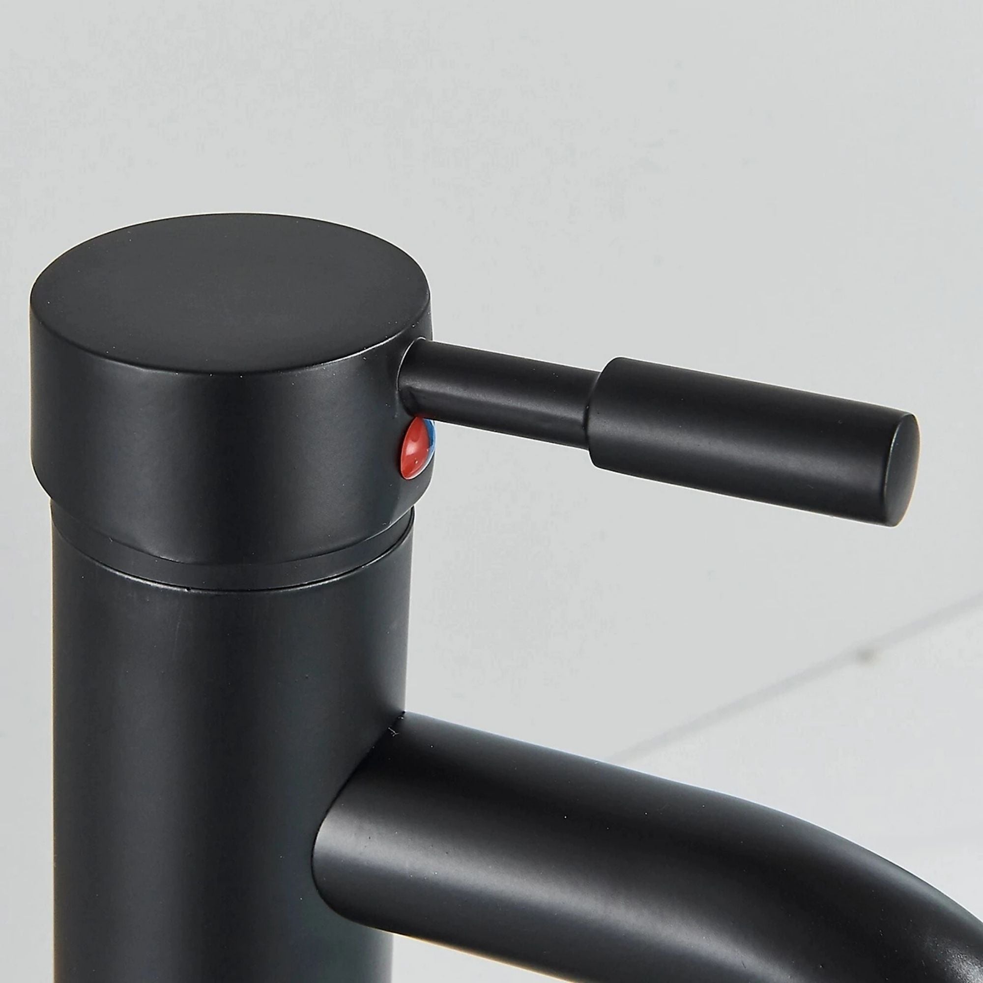 FIVET High Rise Waterfall Basin Mixer Tap – Matte Black 30cm Tall Round Faucet