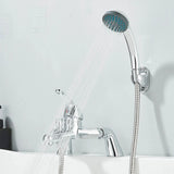 FIVET Chrome Bath Filler Set – Single Lever Deck Mounted Tap & Handheld Shower