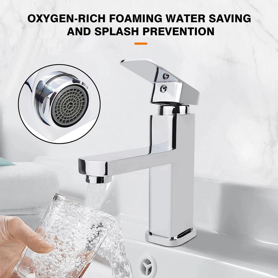 FIVET Bathroom Basin Tap with Pop-Up Waste – Chrome Single Lever Sink Faucet