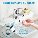 FIVET Chrome Sink Faucet – Mono Mixer Tap with Pop-Up Waste Single Lever Design