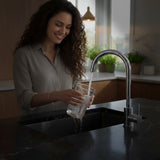 FIVET 1 Hole Kitchen Mixer Tap – Chrome High Arc Swivel Basin Faucet