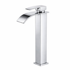FIVET Tall Basin Mixer Tap Chrome – Waterfall Single Lever Bathroom Sink Faucet