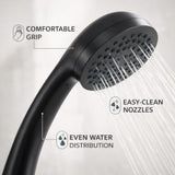 FIVET Deck Mounted Bath Mixer Tap – Matte Black Bath Filler with Handheld Shower Spray
