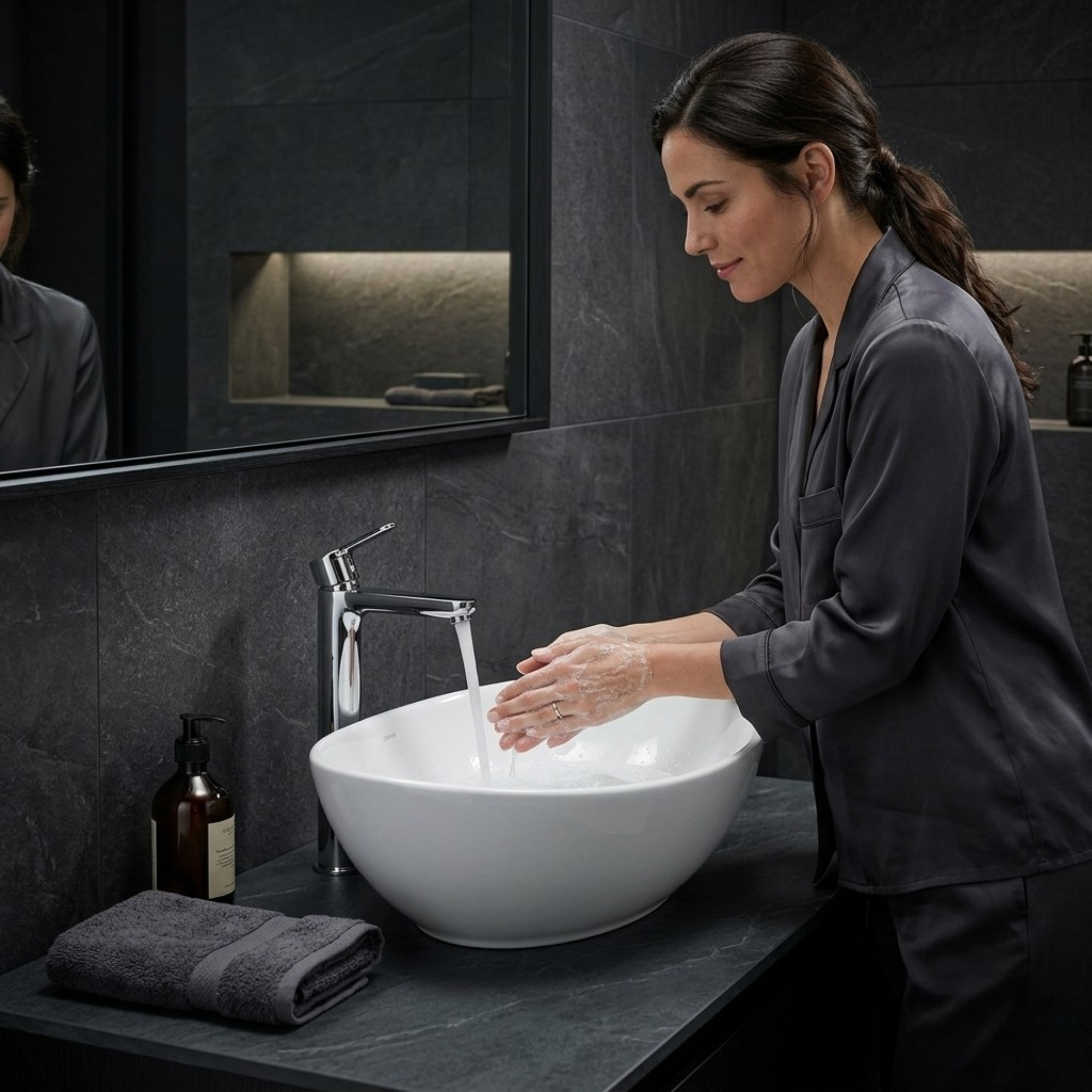 FIVET Ceramic Countertop Basin – White Vessel Sink 410x335mm Bathroom Vanity