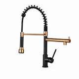 FIVET Pull-Out Kitchen Mixer Tap – Black & Rose Dual Function Sink Faucet