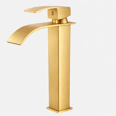 FIVET Tall Basin Mixer Tap Brass – Waterfall Single Lever Bathroom Sink Faucet